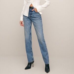 Camille Rowe x Reformation Jeans